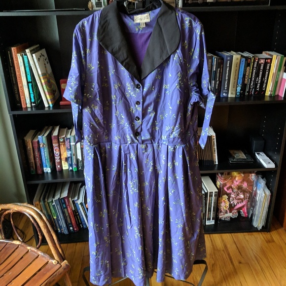 Lindy Bop Dresses & Skirts - Purple Lindy Bop shirt dress Claudine